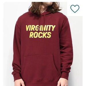 Danny Duncan Virginity Rocks Burgundy Hoodie - Size L - GUC🎸